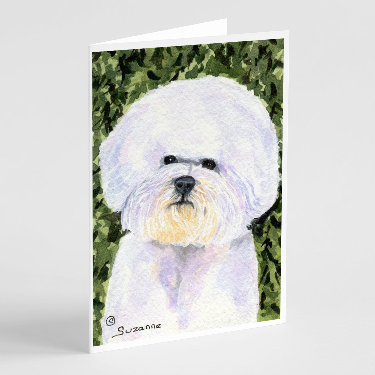 Bichon Frise Greeting Cards Pack of 8 Blank Cards with Envelopes Whimsical A7 Size 5x7