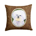 Bichon Frise Decorative Throw Pillow 14x14 Indoor Outdoor Accent Cushion, Fabric Cover with Insert for Sofa, Bed, Porch & Living Room