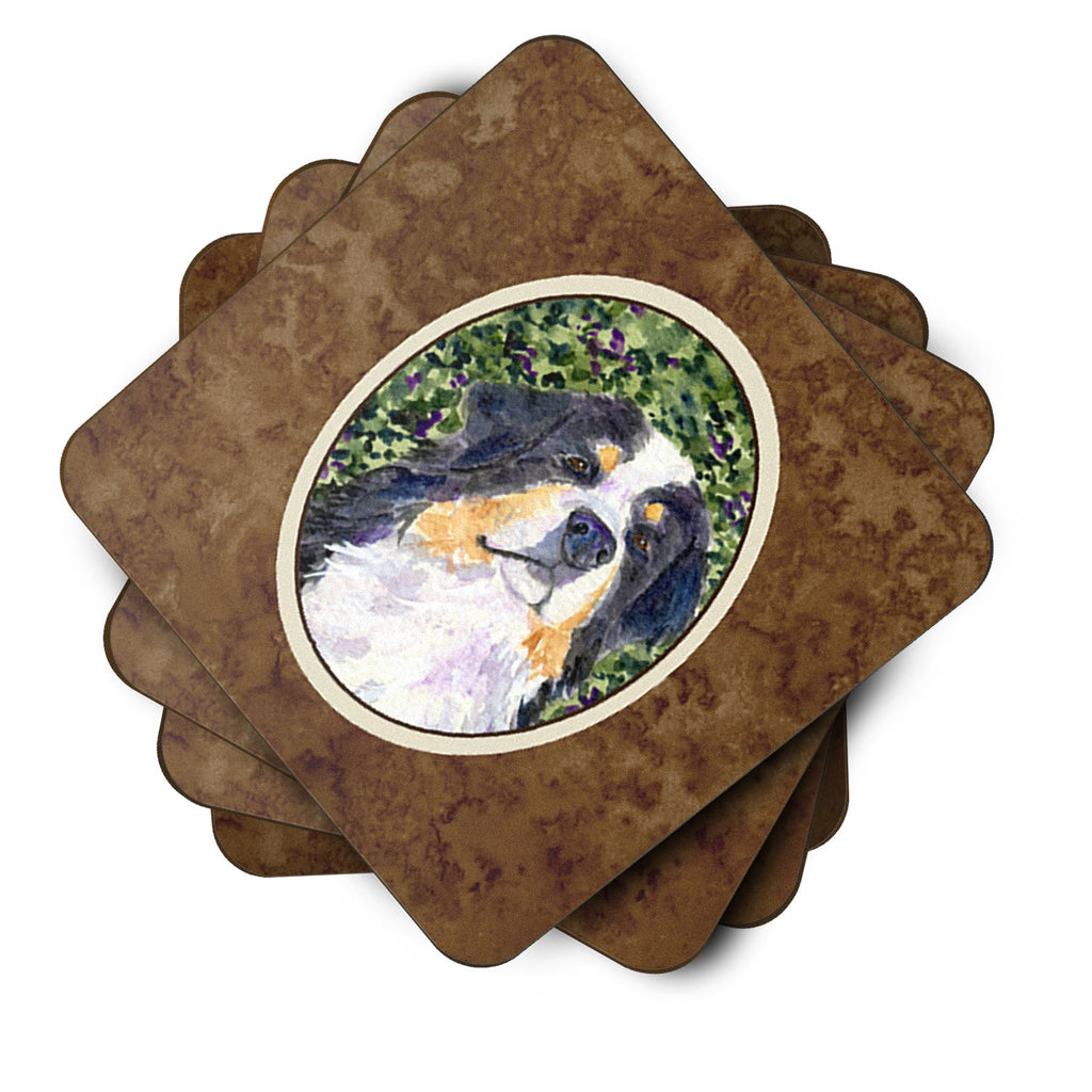 Bernese Mountain Dog Foam Coasters Set of 4 Cup Coasters for Indoor Outdoor, Tabletop Protection, Anti Slip, Mouse pad Material