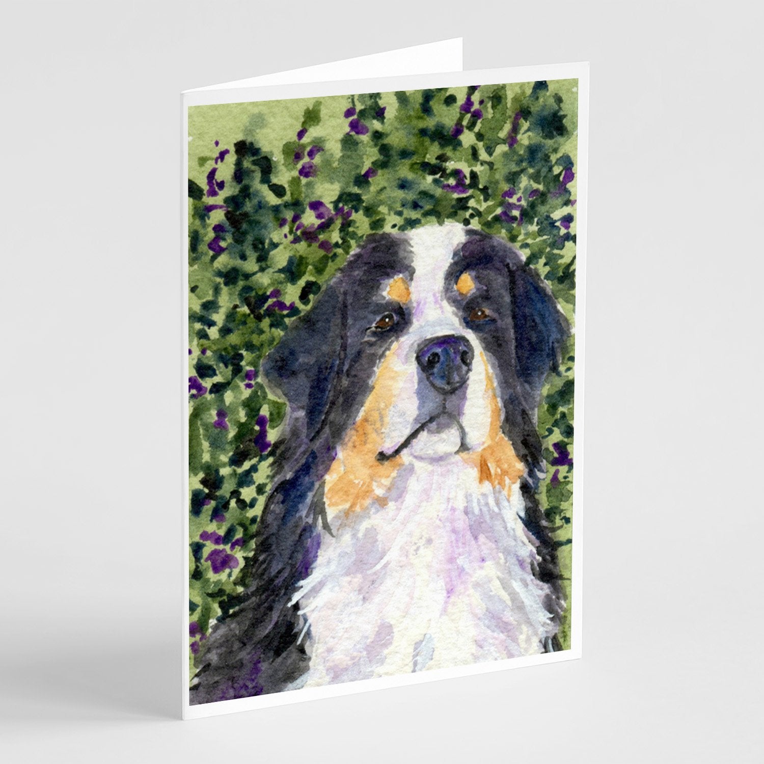 Bernese Mountain Dog Greeting Cards Pack of 8 Blank Cards with Envelopes Whimsical A7 Size 5x7