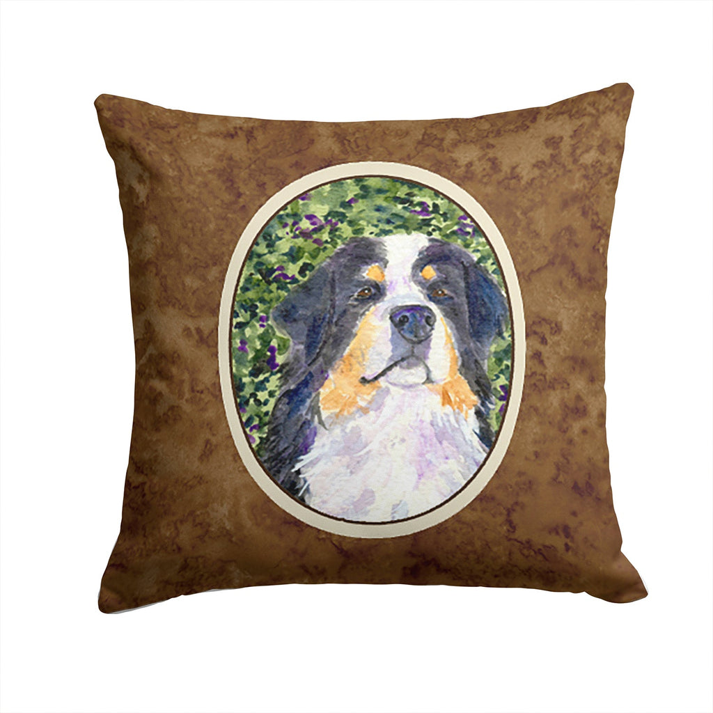 Bernese Mountain Dog Decorative Throw Pillow 14x14 Indoor Outdoor Accent Cushion, Fabric Cover with Insert for Sofa, Bed, Porch & Living Room