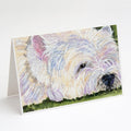 Westie Greeting Cards Pack of 8 Blank Cards with Envelopes Whimsical A7 Size 5x7
