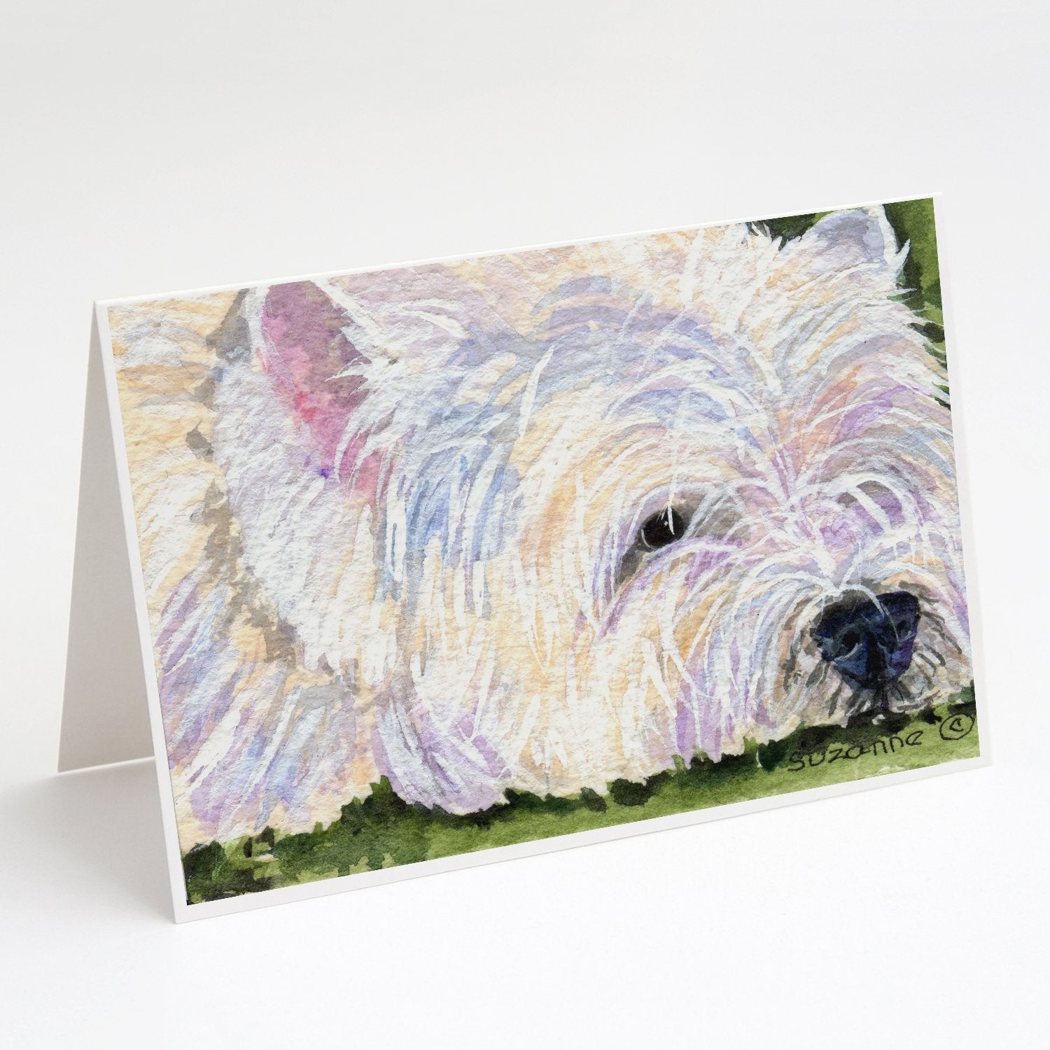Westie Greeting Cards Pack of 8 Blank Cards with Envelopes Whimsical A7 Size 5x7
