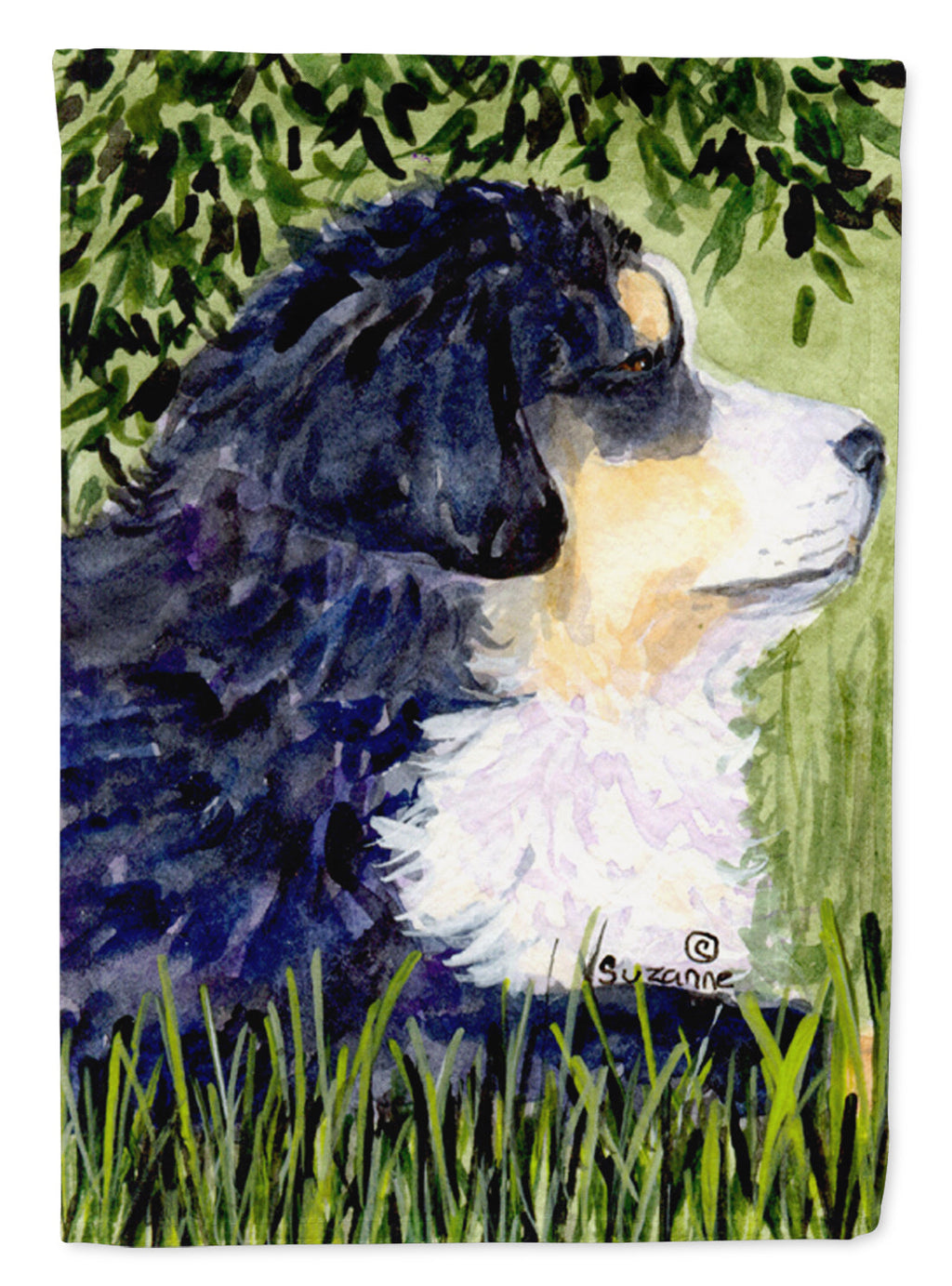Bernese Mountain Dog House Flag 28x40 Porch Sleeve Pole Decorative Outside Yard Banner Artwork Wall Hanging, Polyester