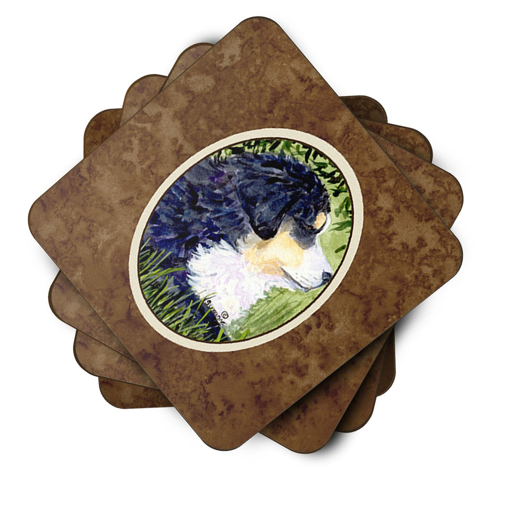 Bernese Mountain Dog Foam Coasters Set of 4 Cup Coasters for Indoor Outdoor, Tabletop Protection, Anti Slip, Mouse pad Material