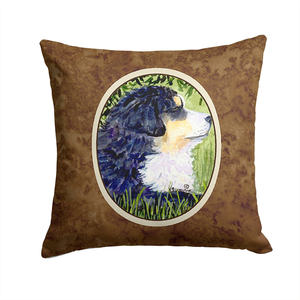 Bernese Mountain Dog Decorative Throw Pillow 14x14 Indoor Outdoor Accent Cushion, Fabric Cover with Insert for Sofa, Bed, Porch & Living Room