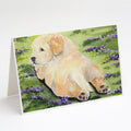 Golden Retriever Greeting Cards Pack of 8 Blank Cards with Envelopes Whimsical A7 Size 5x7