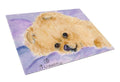 Pomeranian Cutting Board Tempered Glass Kitchen Cutting Surface, Heat Resistant Chopping, Non-Slip Feet, Food Prep & Serving