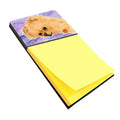 Pomeranian Watercolor Sticky Note Holder Refillable Dispenser Desk Accessory 3x3 Pad Gift