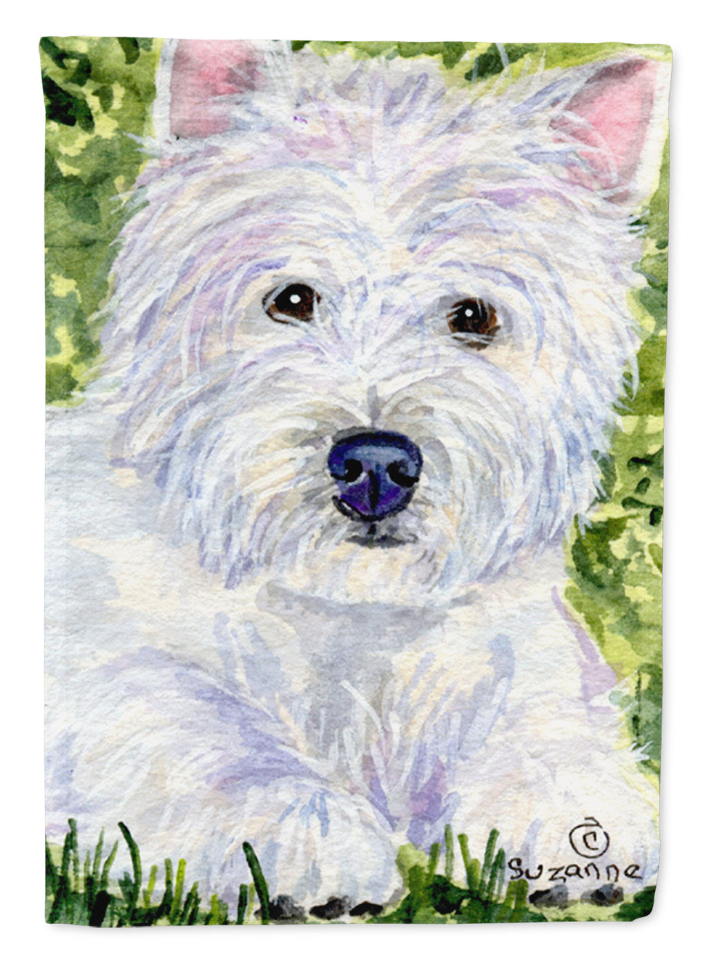 Westie House Flag 28x40 Porch Sleeve Pole Decorative Outside Yard Banner Artwork Wall Hanging, Polyester