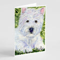 Westie Greeting Cards Pack of 8 Blank Cards with Envelopes Whimsical A7 Size 5x7