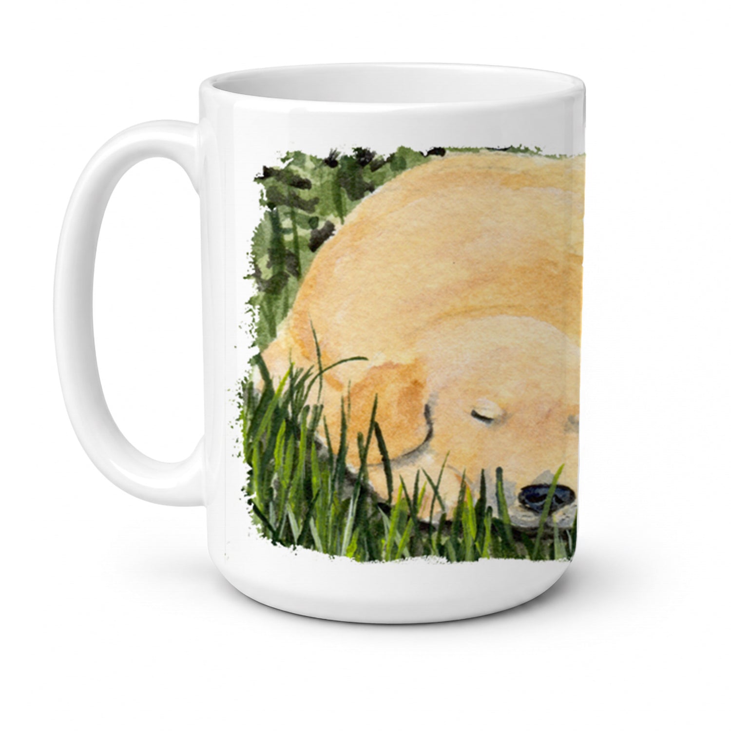 Golden Retriever Ceramic Coffee Mug 15 oz Decorative Large C Handle Mug Cup for Tea, Cocoa Hot Chocolate