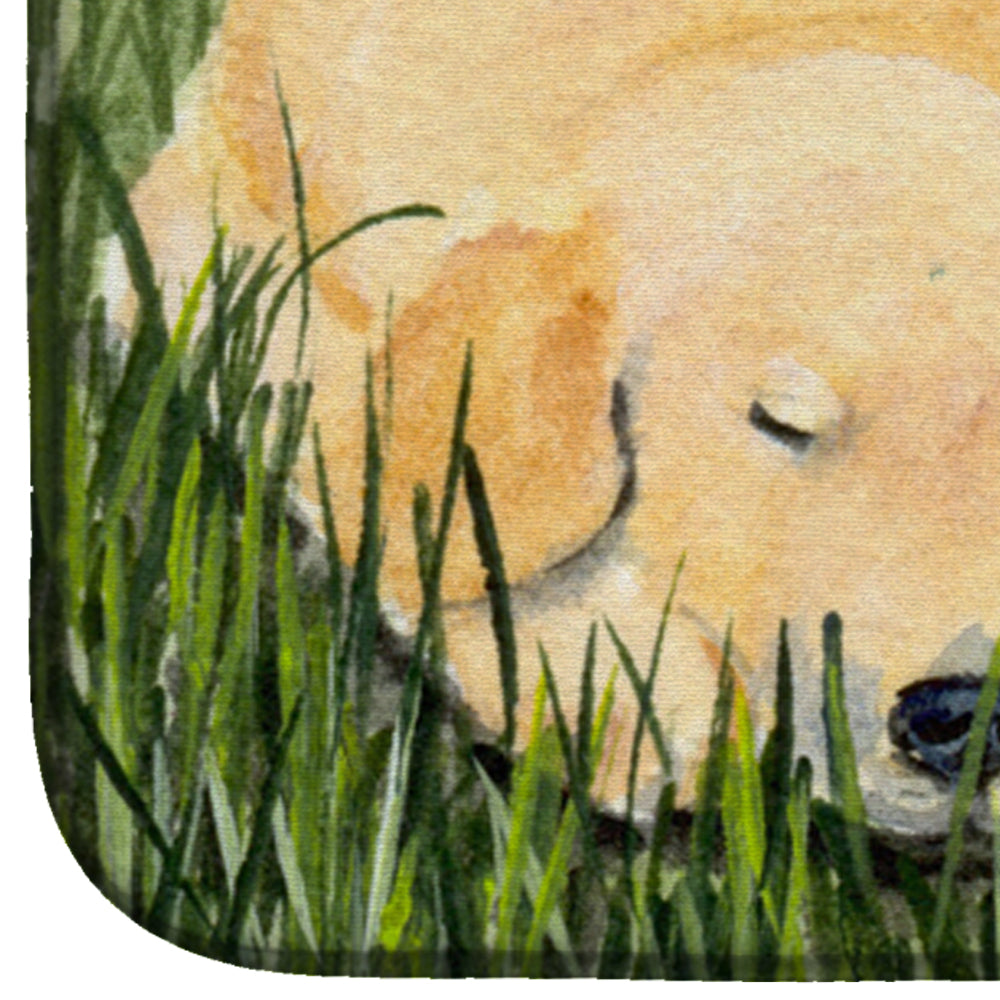 Golden Retriever Dish Drying Mat Absorbent Dish Drying Mat Pad for Kitchen Counter Dish Drainer Mat for Countertop, 14 x 21", Multicolor