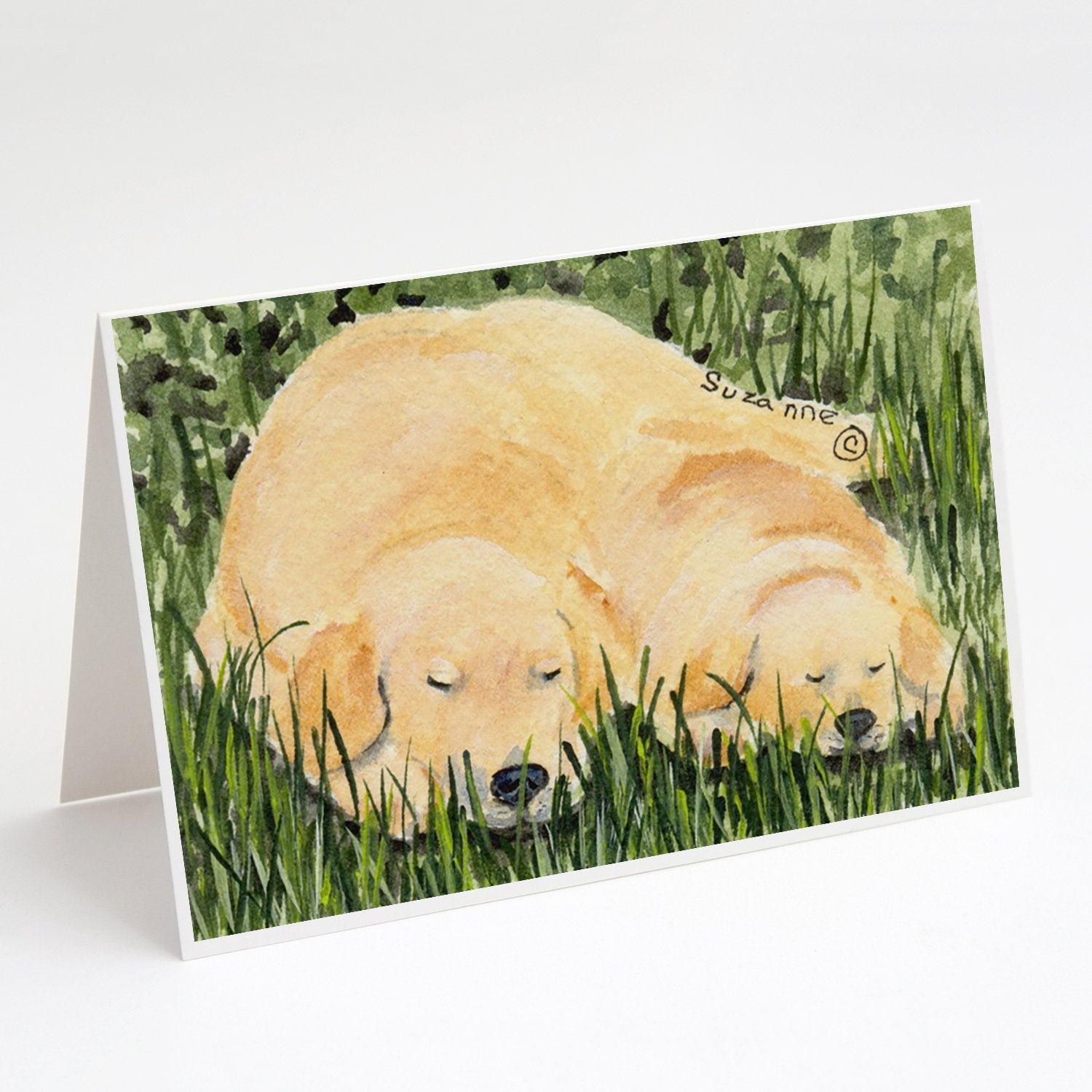 Golden Retriever Greeting Cards Pack of 8 Blank Cards with Envelopes Whimsical A7 Size 5x7