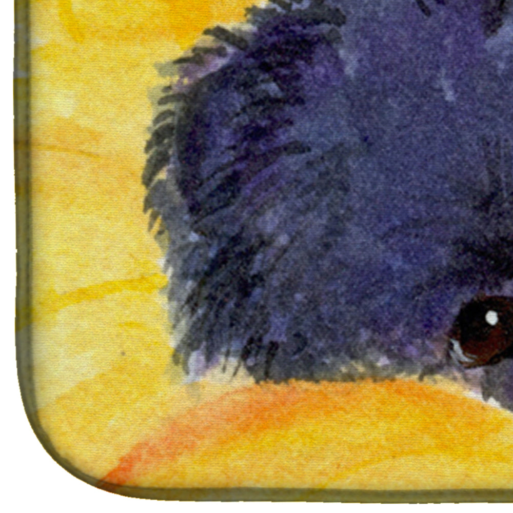Pomeranian Dish Drying Mat Absorbent Dish Drying Mat Pad for Kitchen Counter Dish Drainer Mat for Countertop, 14 x 21", Multicolor