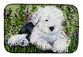 Old English Sheepdog Dish Drying Mat Absorbent Dish Drying Mat Pad for Kitchen Counter Dish Drainer Mat for Countertop, 14 x 21", Multicolor