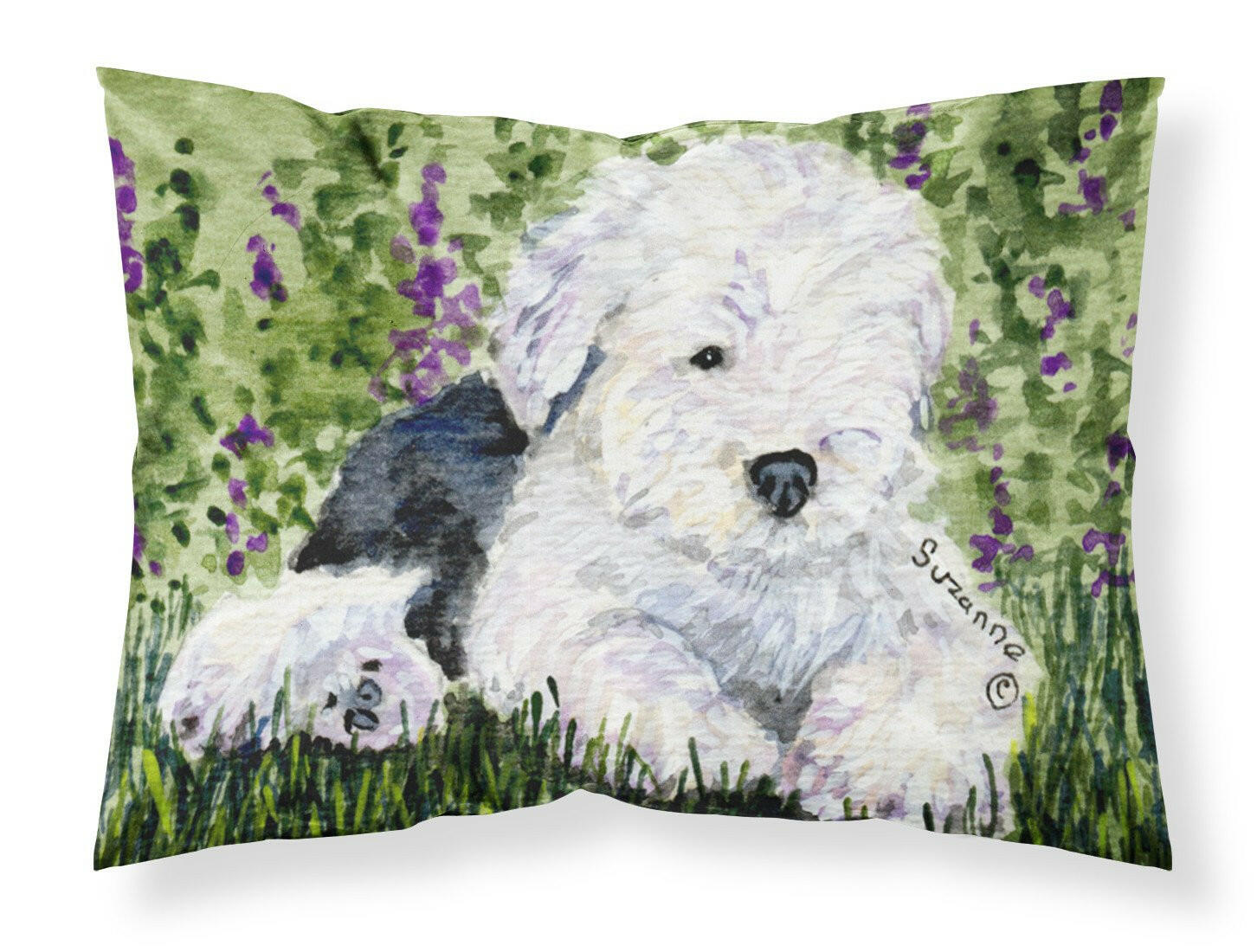 Old English Sheepdog Standard Pillowcase Lightweight Super Soft Easy Care Decorative Artwork Pillowcase, Standard