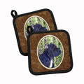Cane Corso Pot Holder Set of 2 Heat Resistant Quilted Hot Pads 7.5 x 7.5 Inch, Insulated Kitchen Trivets for Cooking & Baking