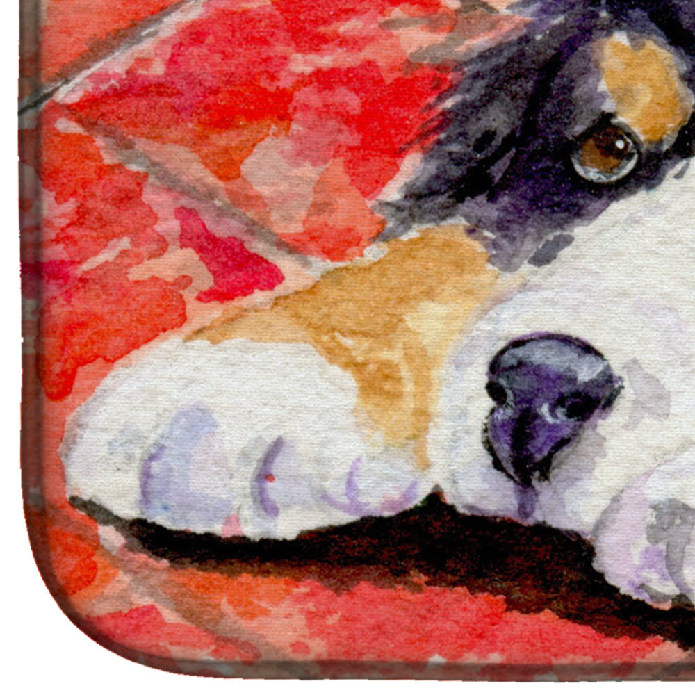 Bernese Mountain Dog Dish Drying Mat Absorbent Dish Drying Mat Pad for Kitchen Counter Dish Drainer Mat for Countertop, 14 x 21", Multicolor