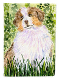 Australian Shepherd House Flag 28x40 Porch Sleeve Pole Decorative Outside Yard Banner Artwork Wall Hanging, Polyester