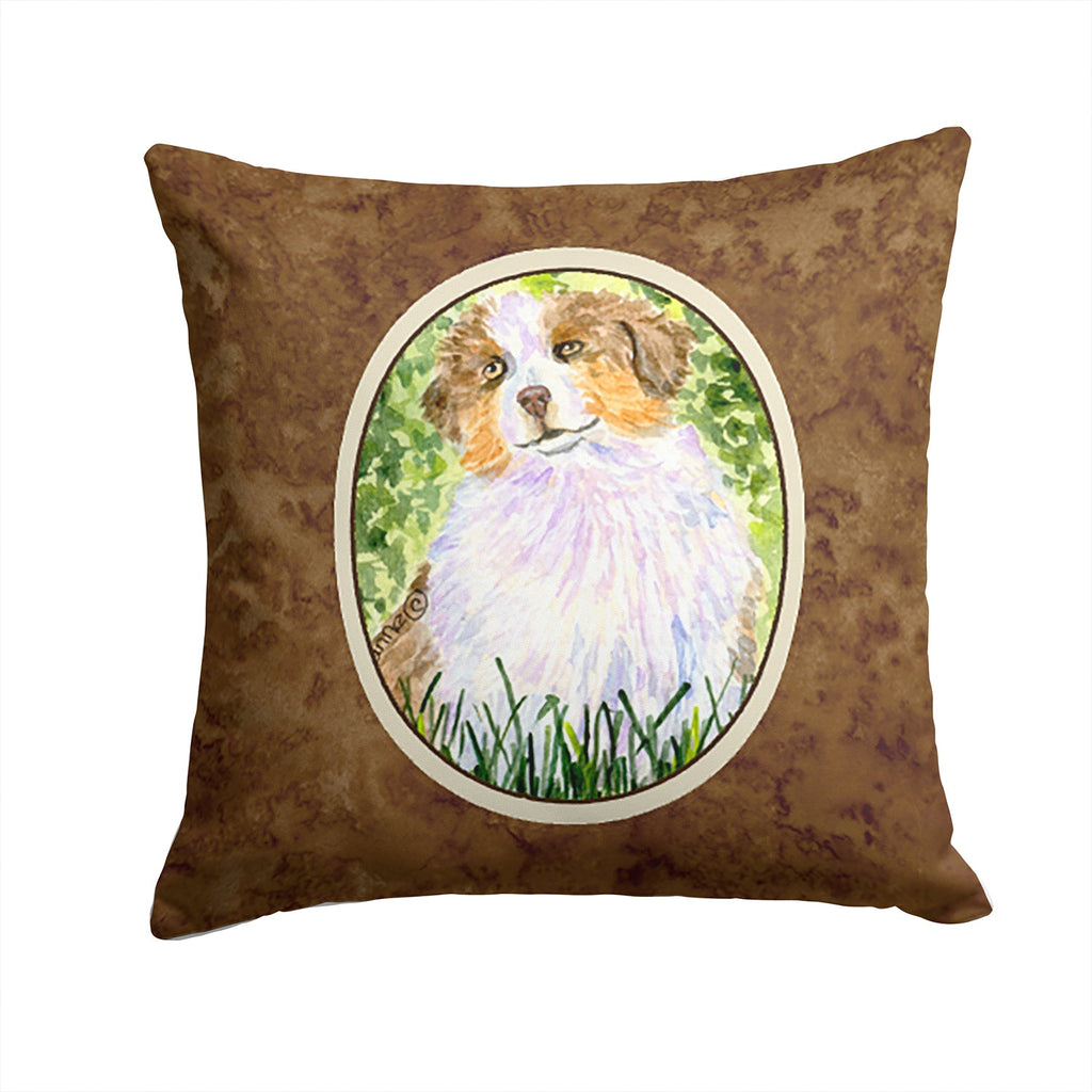 Australian Shepherd Decorative Throw Pillow 14x14 Indoor Outdoor Accent Cushion, Fabric Cover with Insert for Sofa, Bed, Porch & Living Room