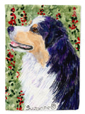 Australian Shepherd House Flag 28x40 Porch Sleeve Pole Decorative Outside Yard Banner Artwork Wall Hanging, Polyester