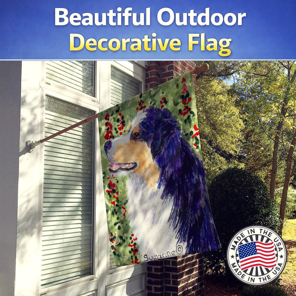 Australian Shepherd House Flag 28x40 Porch Sleeve Pole Decorative Outside Yard Banner Artwork Wall Hanging, Polyester