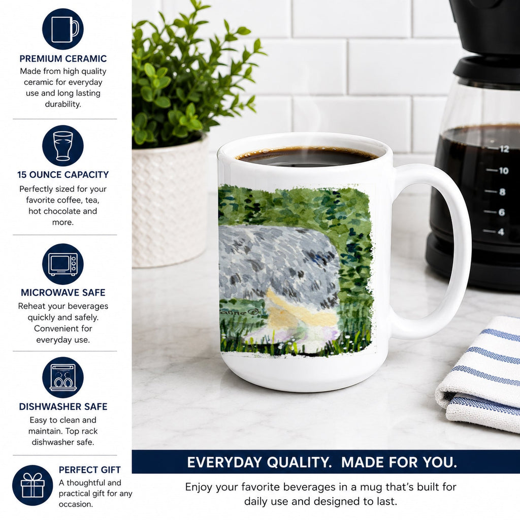 Australian Shepherd Ceramic Coffee Mug 15 oz Decorative Large C Handle Mug Cup for Tea, Cocoa Hot Chocolate