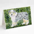Australian Shepherd Greeting Cards Pack of 8 Blank Cards with Envelopes Whimsical A7 Size 5x7