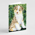 Australian Shepherd Greeting Cards Pack of 8 Blank Cards with Envelopes Whimsical A7 Size 5x7