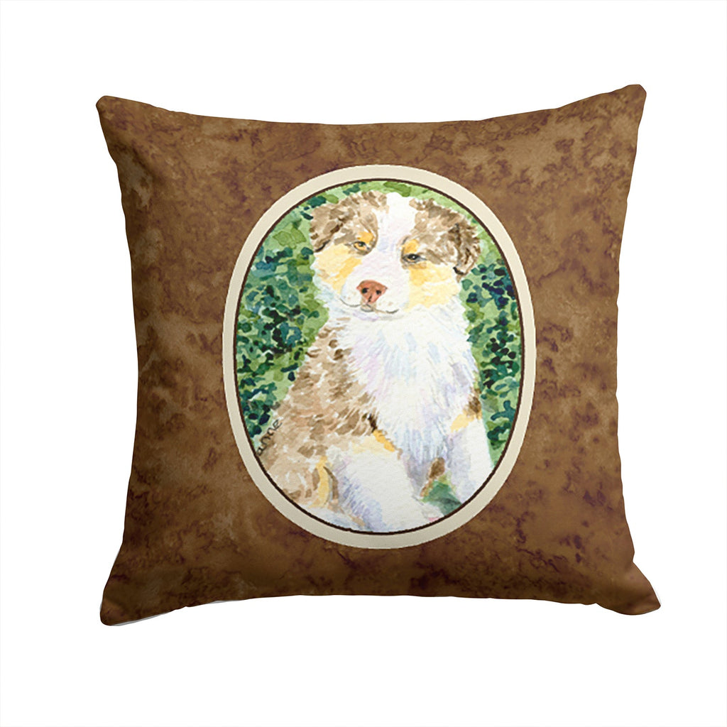 Australian Shepherd Decorative Throw Pillow 14x14 Indoor Outdoor Accent Cushion, Fabric Cover with Insert for Sofa, Bed, Porch & Living Room