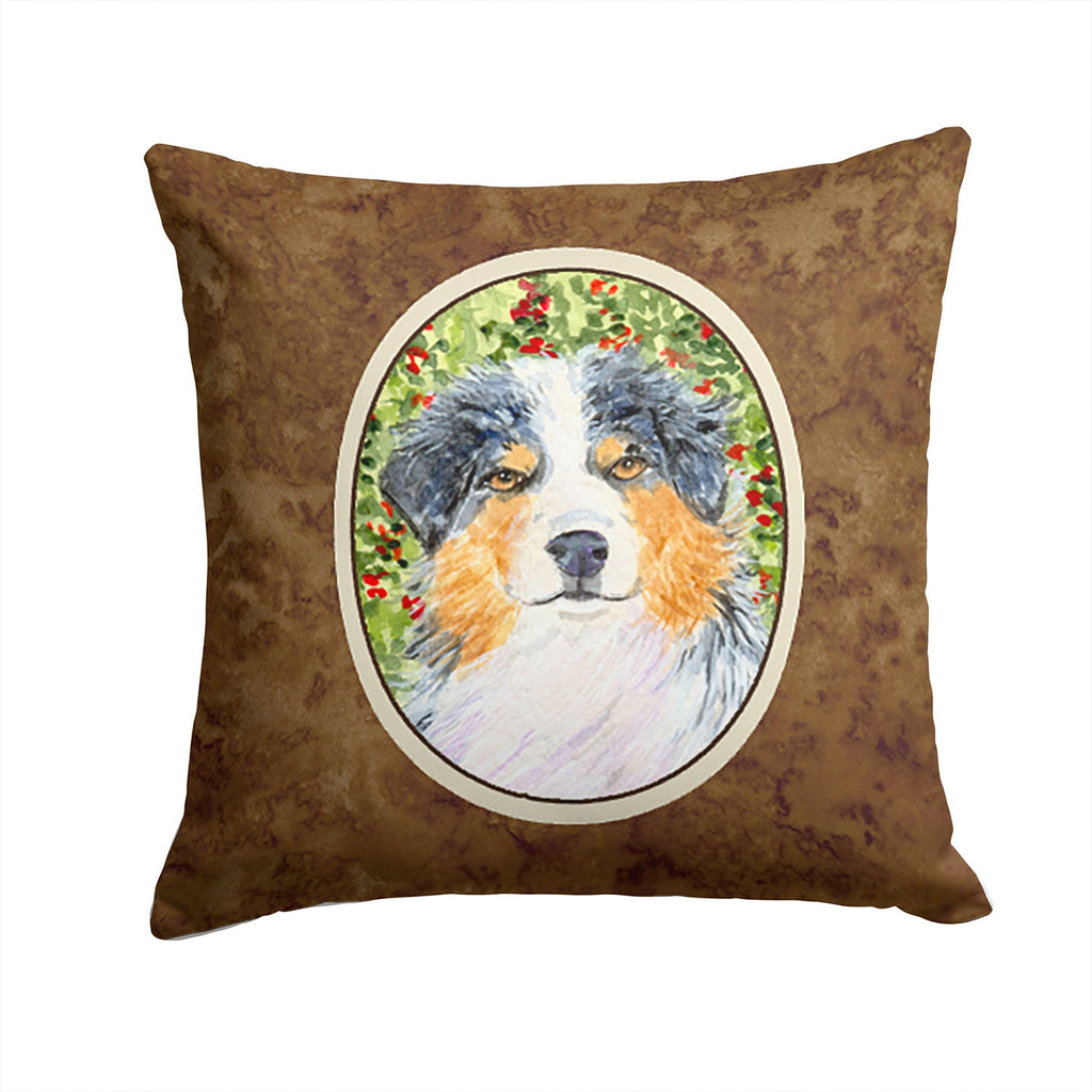 Australian Shepherd Decorative Throw Pillow 14x14 Indoor Outdoor Accent Cushion, Fabric Cover with Insert for Sofa, Bed, Porch & Living Room