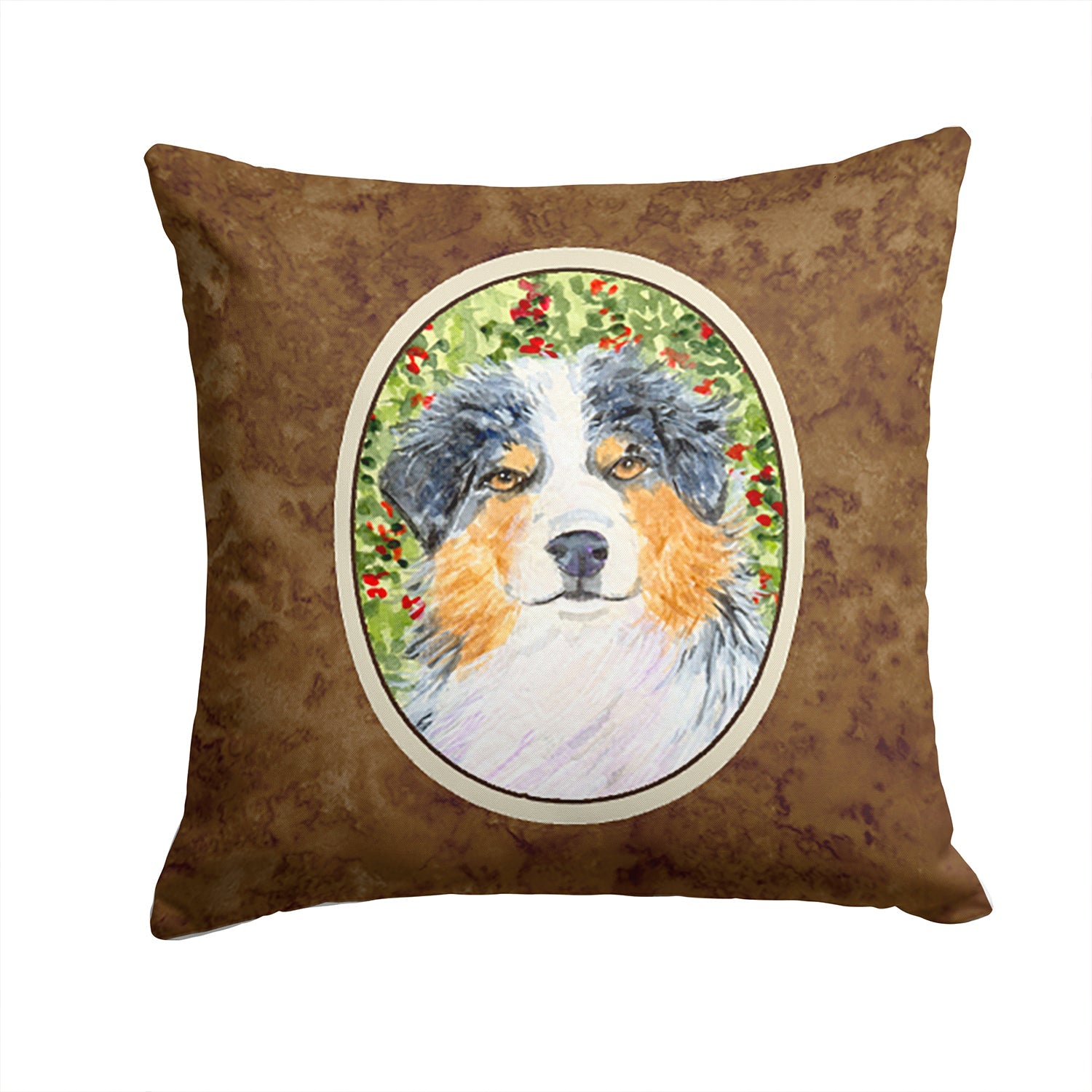 Australian Shepherd Decorative Throw Pillow 14x14 Indoor Outdoor Accent Cushion, Fabric Cover with Insert for Sofa, Bed, Porch & Living Room