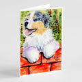 Australian Shepherd Greeting Cards Pack of 8 Blank Cards with Envelopes Whimsical A7 Size 5x7