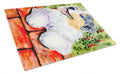 Australian Shepherd Cutting Board Tempered Glass Kitchen Cutting Surface, Heat Resistant Chopping, Non-Slip Feet, Food Prep & Serving