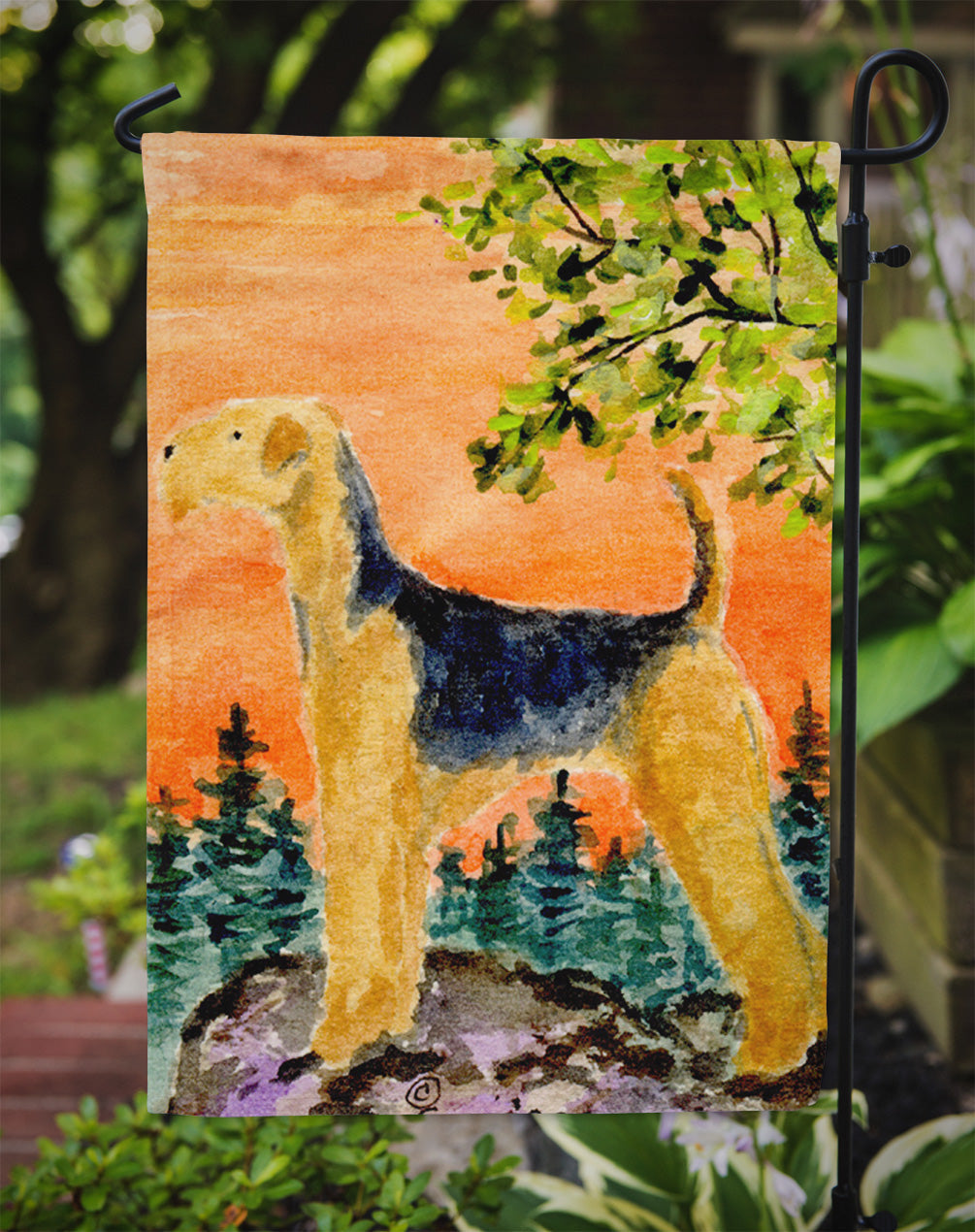 Airedale Garden Flag Mailbox Decorative Yard Banner Outside Patio Artwork for Flower Beds, Garden Size, Multicolor