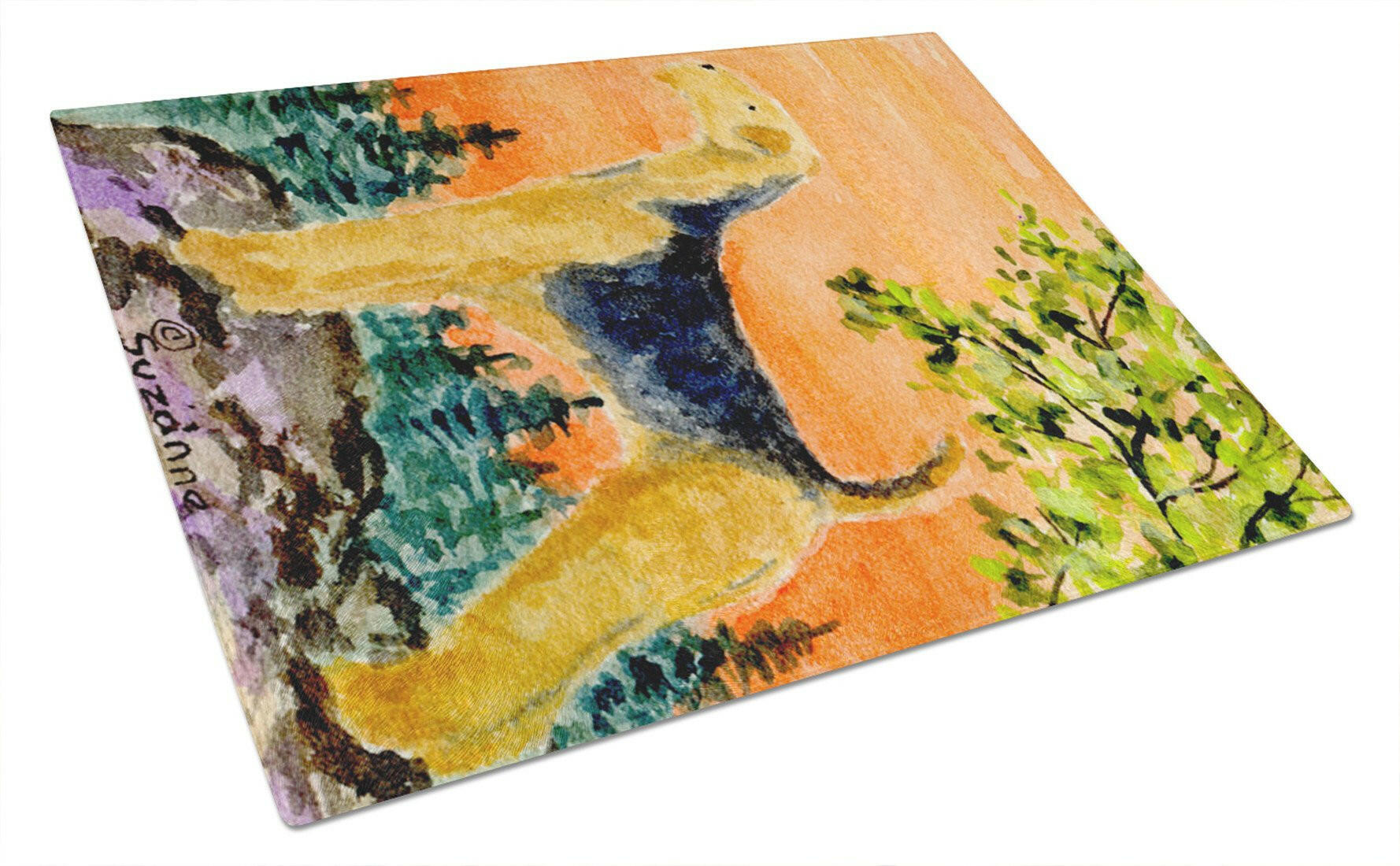 Airedale Cutting Board Tempered Glass Kitchen Cutting Surface, Heat Resistant Chopping, Non-Slip Feet, Food Prep & Serving