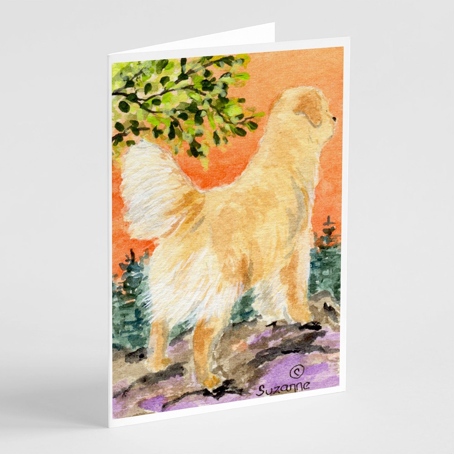 Golden Retriever Greeting Cards Pack of 8 Blank Cards with Envelopes Whimsical A7 Size 5x7