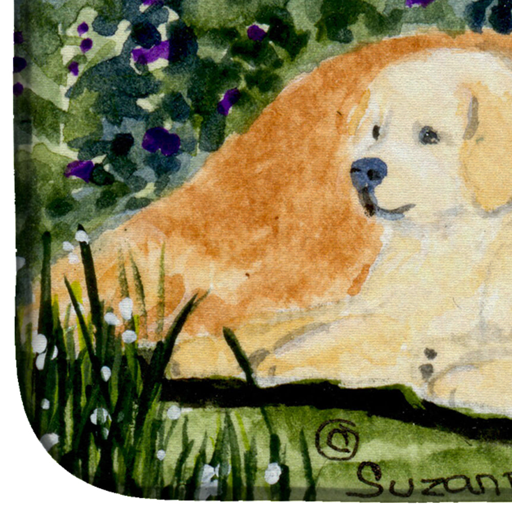 Golden Retriever Dish Drying Mat Absorbent Dish Drying Mat Pad for Kitchen Counter Dish Drainer Mat for Countertop, 14 x 21", Multicolor