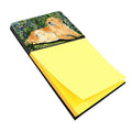 Golden Retriever Watercolor Sticky Note Holder Refillable Dispenser Desk Accessory 3x3 Pad Gift