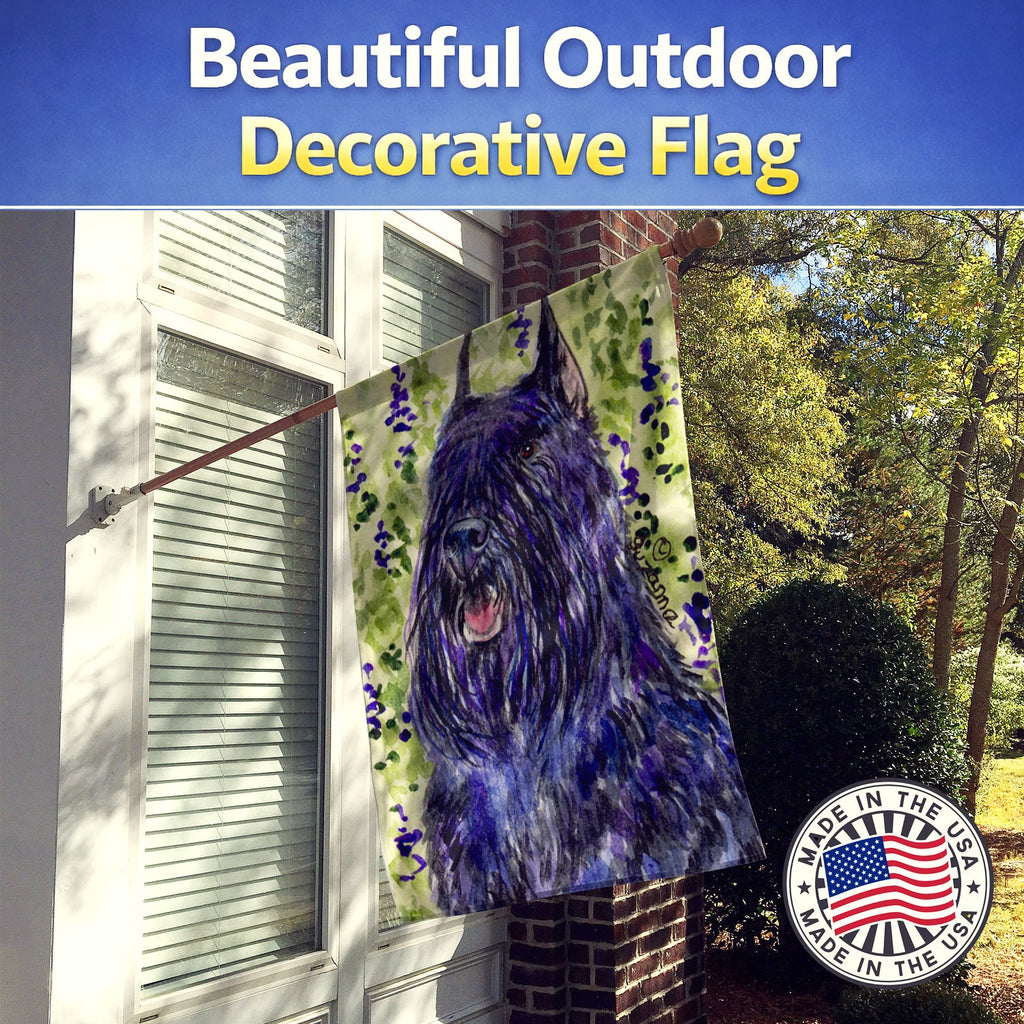 Bouvier des Flandres House Flag 28x40 Porch Sleeve Pole Decorative Outside Yard Banner Artwork Wall Hanging, Polyester