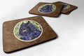 Bouvier des Flandres Foam Coasters Set of 4 Cup Coasters for Indoor Outdoor, Tabletop Protection, Anti Slip, Mouse pad Material