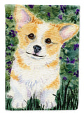 Corgi House Flag 28x40 Porch Sleeve Pole Decorative Outside Yard Banner Artwork Wall Hanging, Polyester