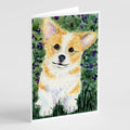 Corgi Greeting Cards Pack of 8 Blank Cards with Envelopes Whimsical A7 Size 5x7