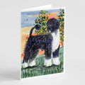 Portuguese Water Dog Greeting Cards Pack of 8 Blank Cards with Envelopes Whimsical A7 Size 5x7