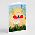 Golden Retriever Greeting Cards Pack of 8 Blank Cards with Envelopes Whimsical A7 Size 5x7