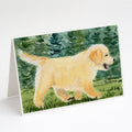 Golden Retriever Greeting Cards Pack of 8 Blank Cards with Envelopes Whimsical A7 Size 5x7