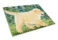 Golden Retriever Cutting Board Tempered Glass Kitchen Cutting Surface, Heat Resistant Chopping, Non-Slip Feet, Food Prep & Serving