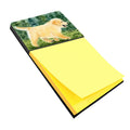 Golden Retriever Watercolor Sticky Note Holder Refillable Dispenser Desk Accessory 3x3 Pad Gift