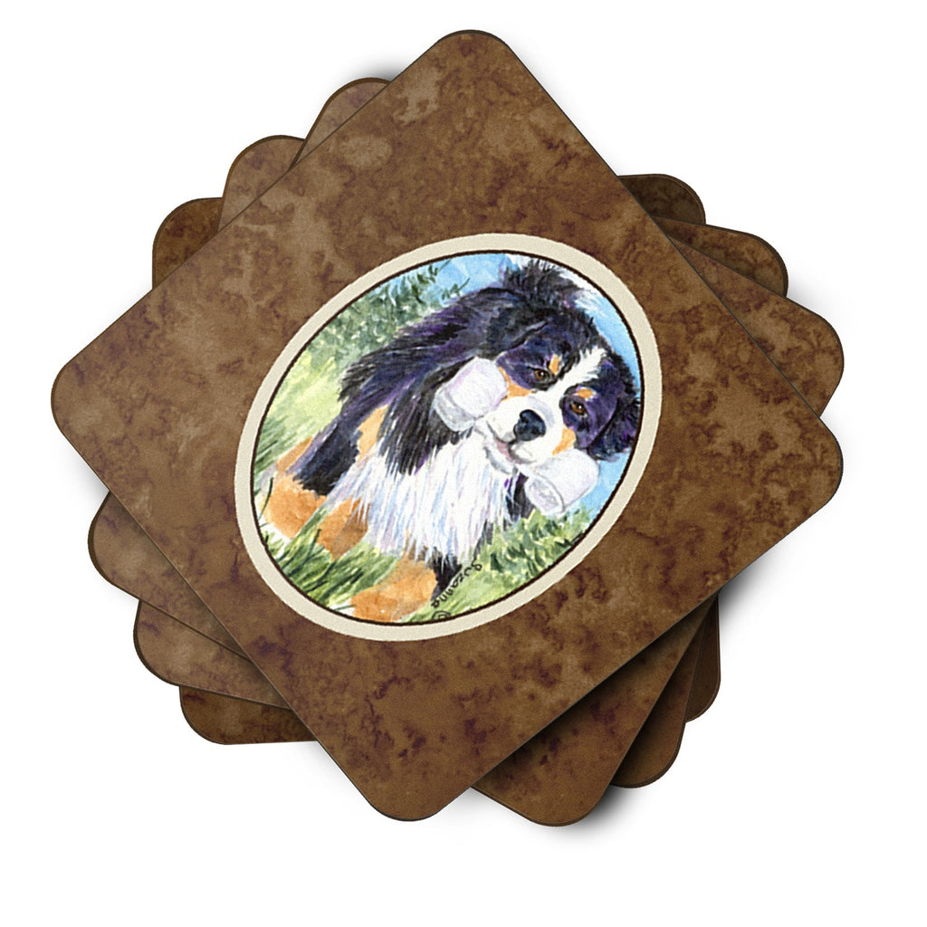 Bernese Mountain Dog Foam Coasters Set of 4 Cup Coasters for Indoor Outdoor, Tabletop Protection, Anti Slip, Mouse pad Material